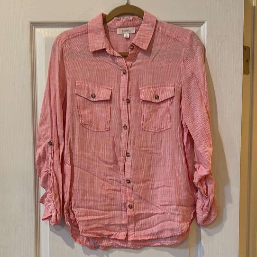 Sonoma Pink Button-Up Shirt